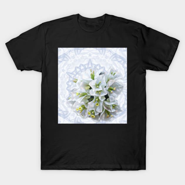 pretty bougainvillea on delicate kaleidoscope T-Shirt by hereswendy